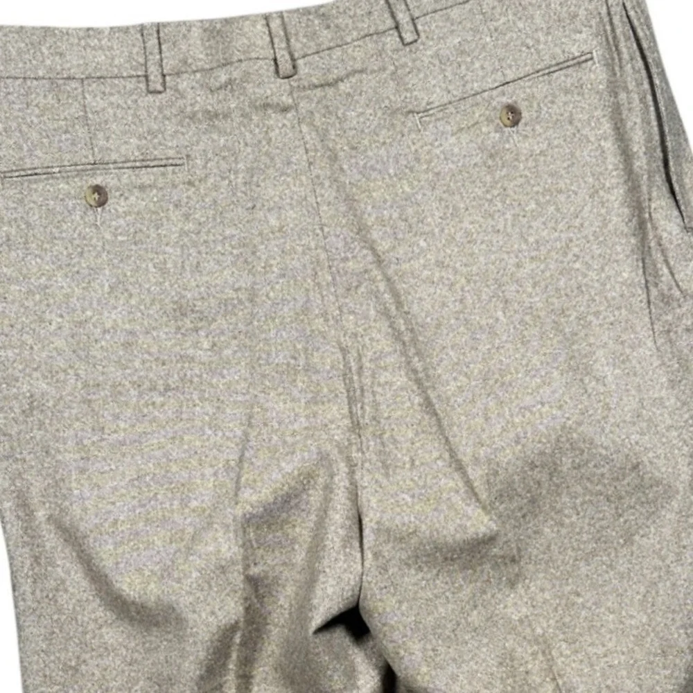Irvine Park‎ Mens Size 44 Wool Cashmere Blend Pleated Dress Pants Tan 42x33.5
